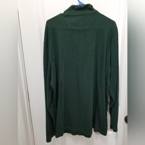 Chaps Men's Pullover, Quarter Zip, Hunter Green, XXL - Picture 3 of 3